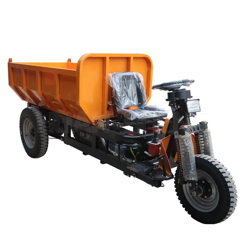 HUANSHENG 3 Wheel Motor Cargo Moped Tricycle Electric Dumper 2.5t Used For Construction