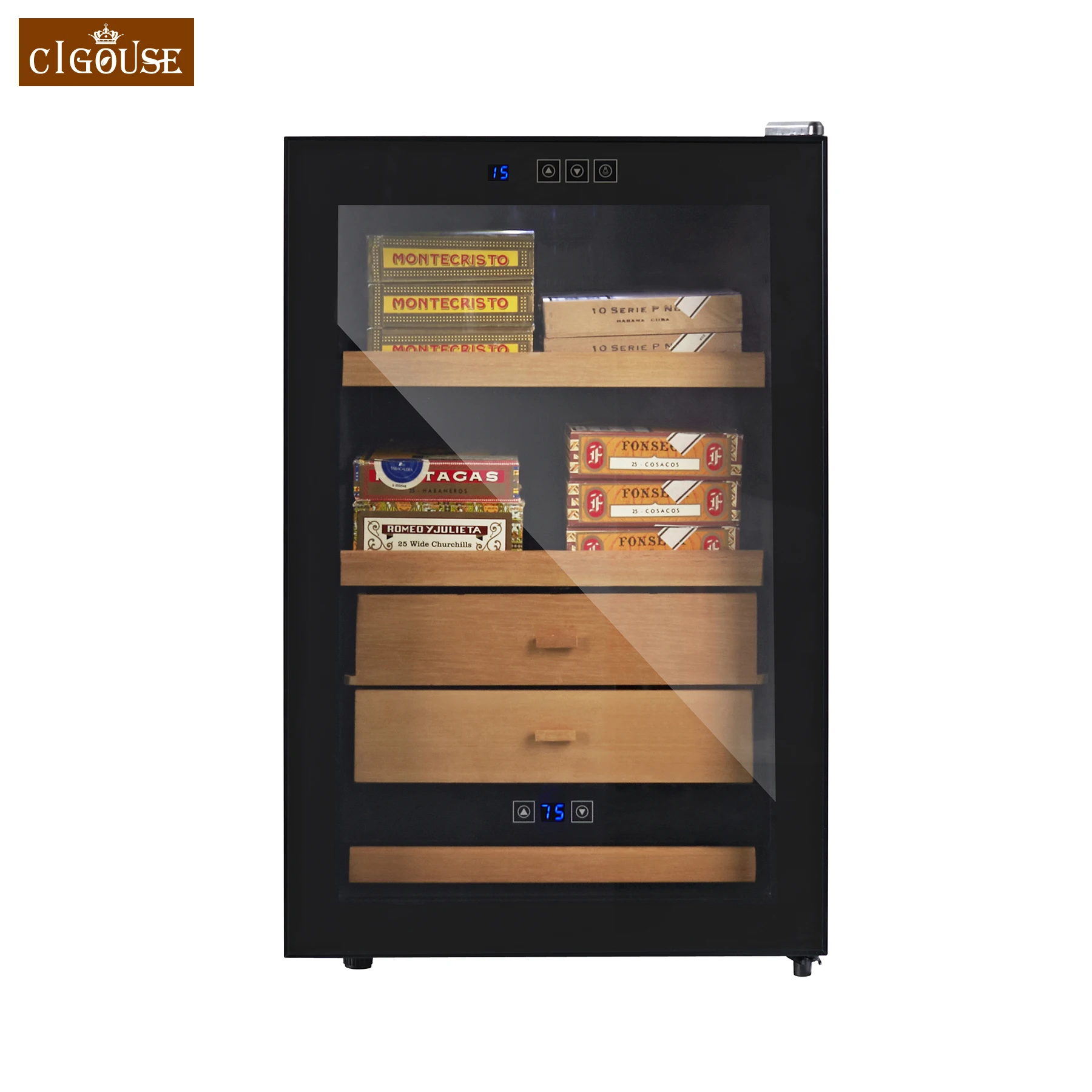 Noise-free CIGOUSE Thermoelectric Cigar Humidor NC65A