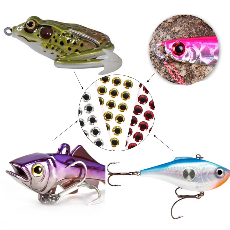 Complete color and size fishing 3d lure eyes Metal Jigging Lead fishing Lures