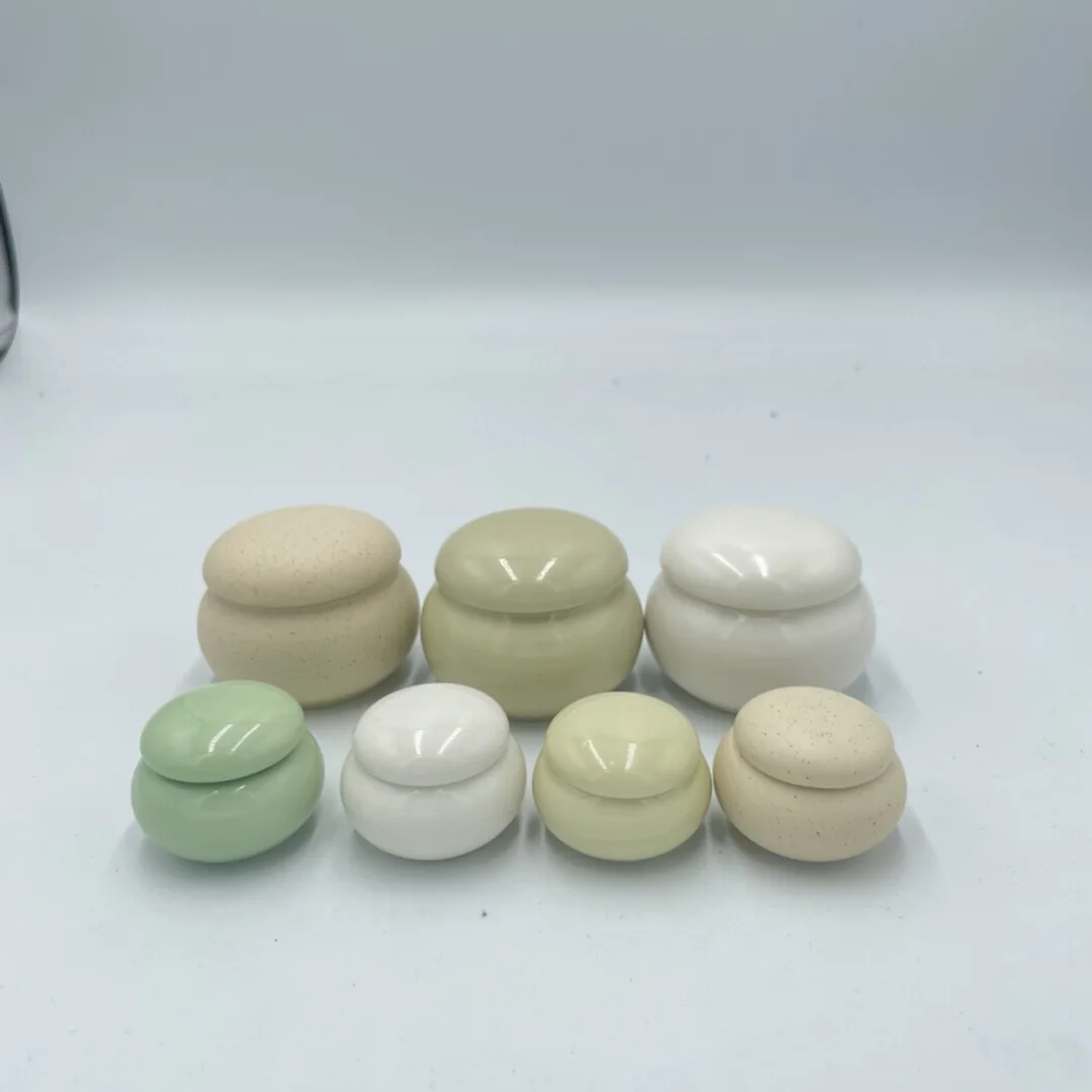 1/5/10/20/30/40/125/200 ml Chinese antique miniature ceramic lip cream cosmetics ointment pill tea storage sealed jar