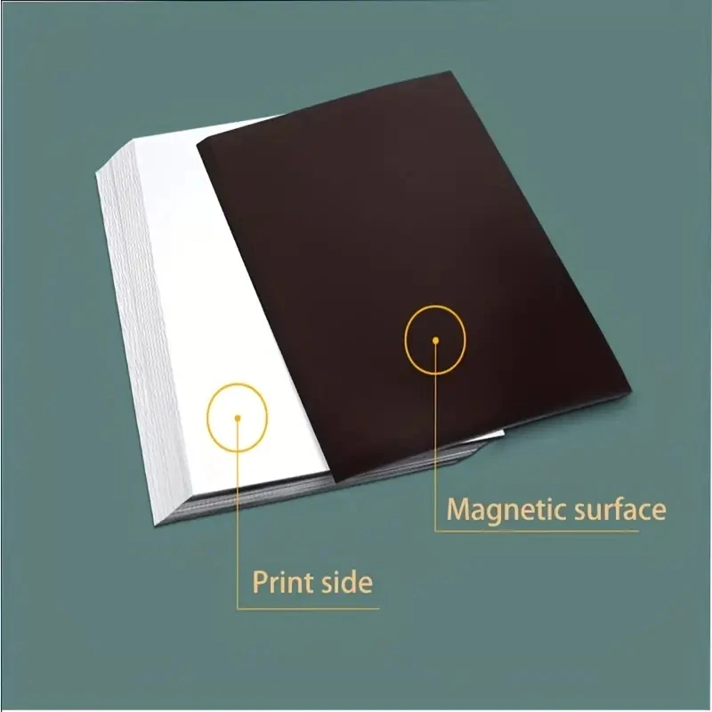 5 Pcs 4R Printable Magnetic sheets Non Adhesive 13.5mil 4 x 6 inches Thick Magnet Matte Photo Paper for Inkjet Printers