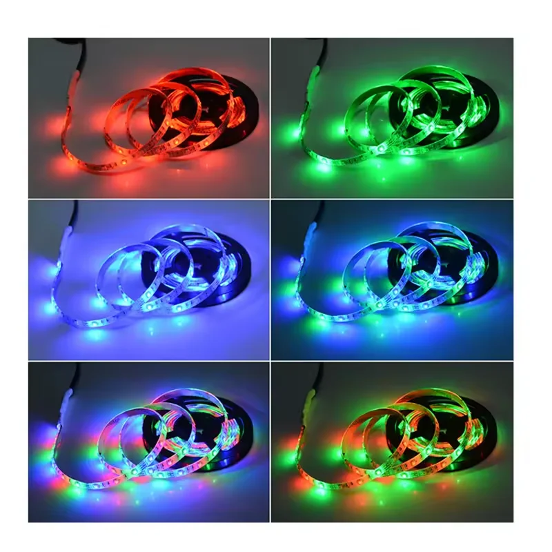 Joystar 1M Waterproof IP65 RGB TV Strip Light IP65 5V USB 2835 30leds/m 24 Keys Remote Control LED Strip Lights