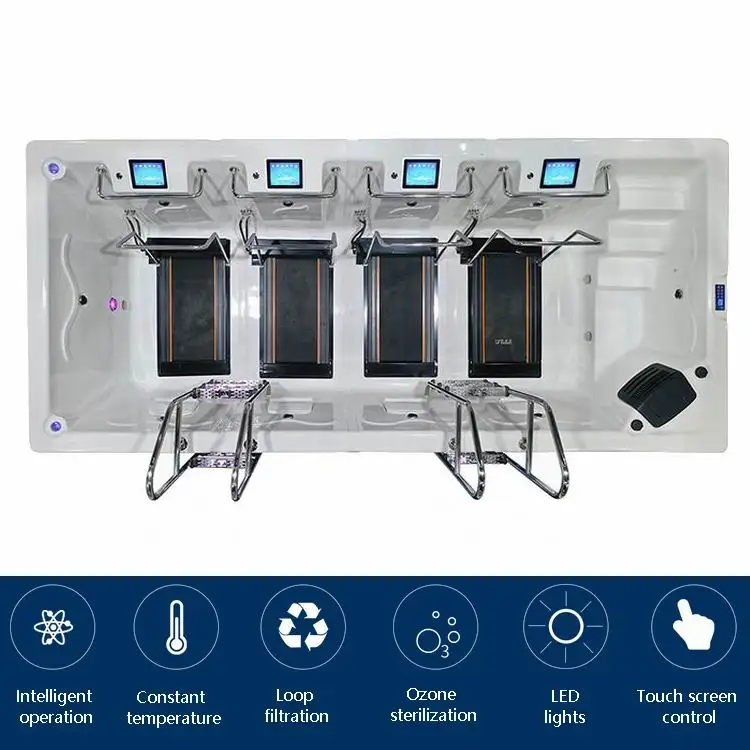 Bigeer 9965 under water running machine with 4 treadmills hydraulic system for gymnasium