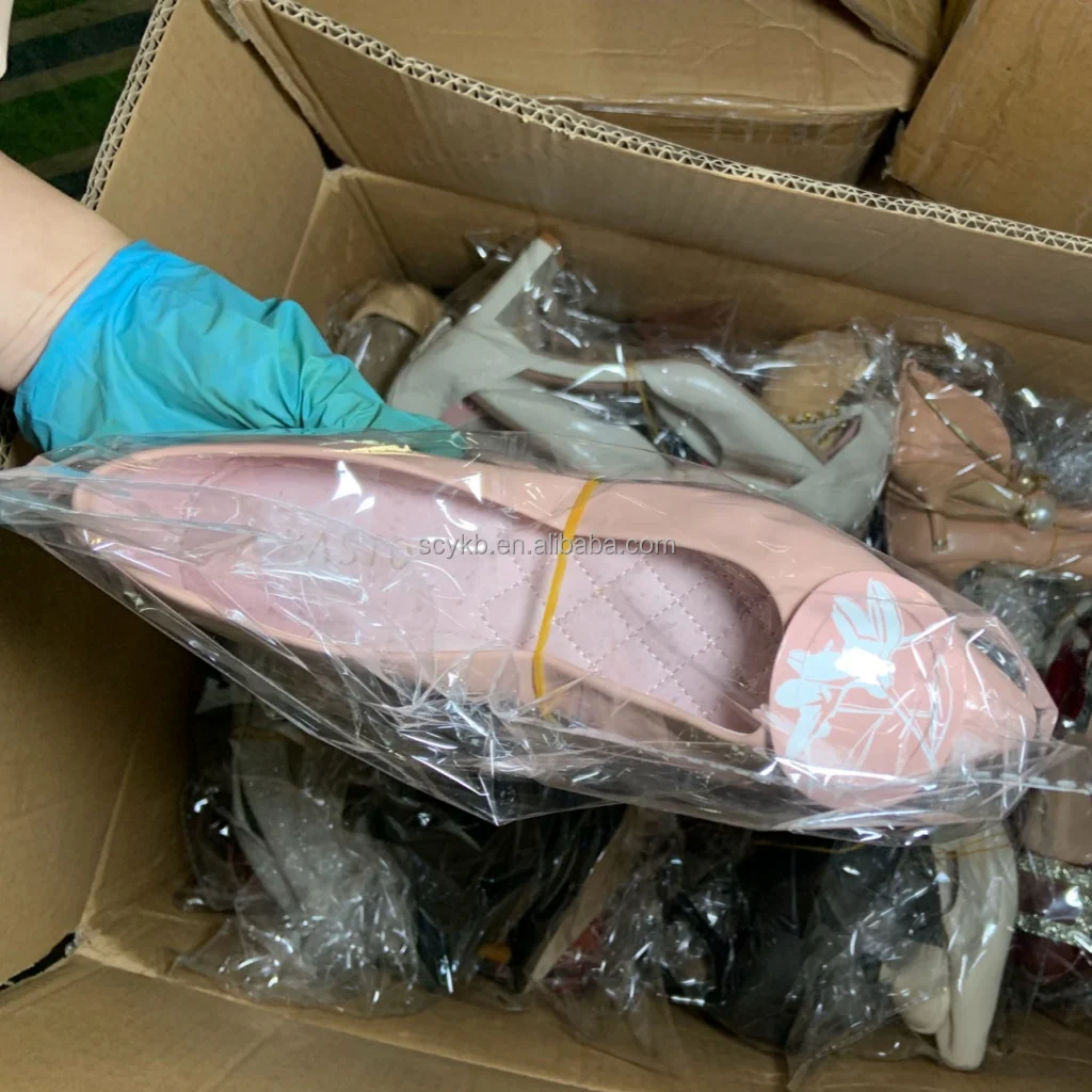 S15 high heel top quality factory wholesale original ukay fashion second hand shoes summer fashion shoes for women