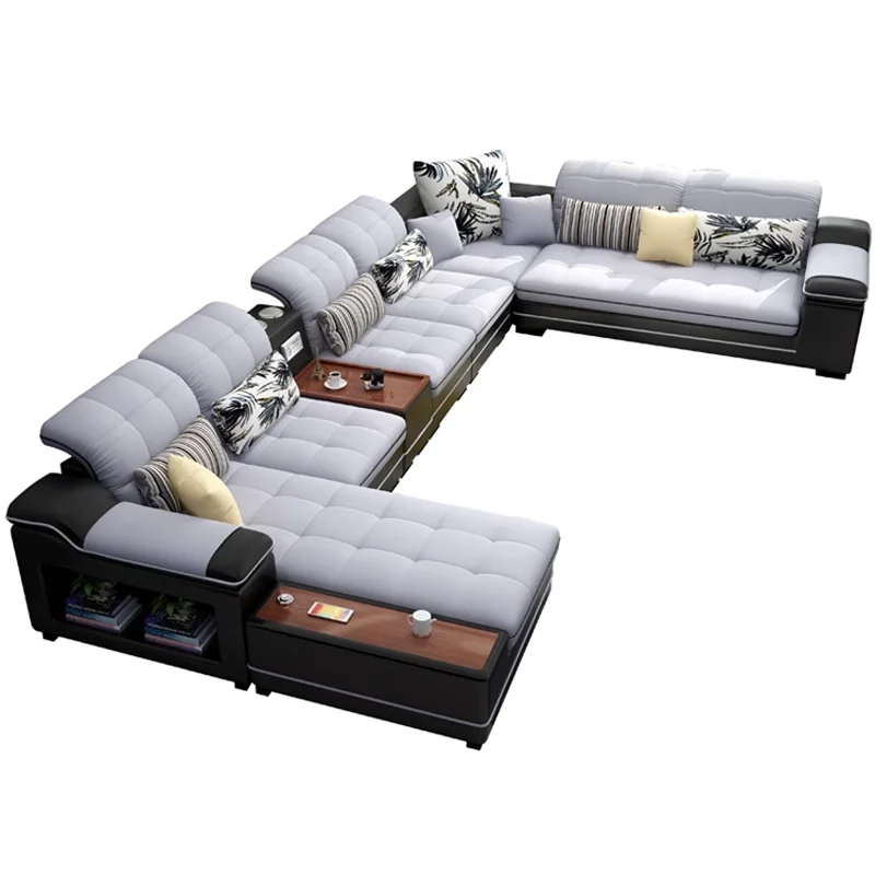 Modular Sectional Sofa Living Room Furniture Deep Sitting Nordic Modern Couch Sofa Sets CEFS049