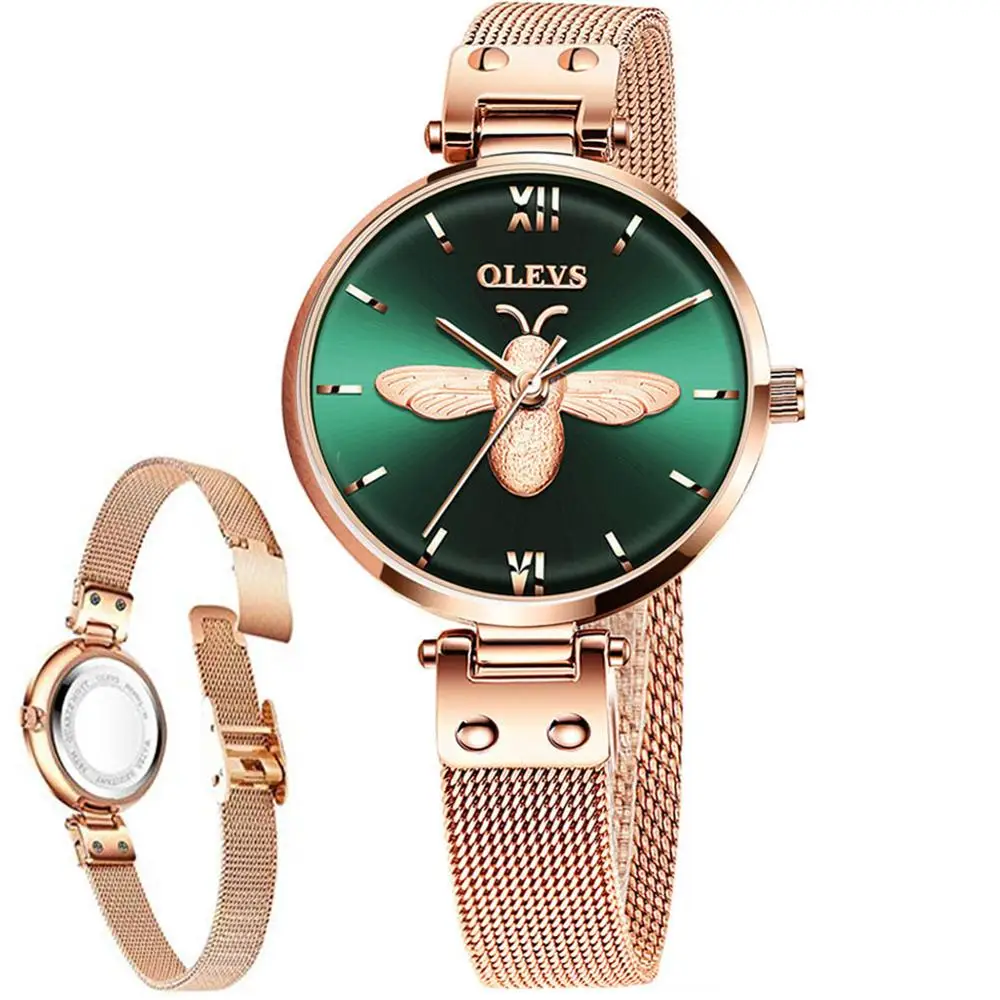 
2020 Custom Logo Classic Luxury Brand Rose Gold Stainless Steel Mesh Lady Quartz Small Dial Stylish Simple Thin Women Watch 