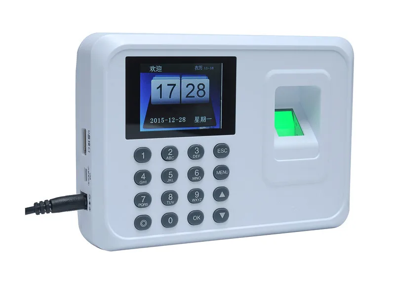 How to reset clock in and clock out portable easy operate fingerprint time attendance device