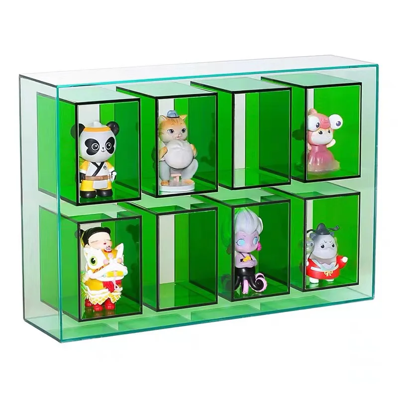 Custom Desktop Toys Shelf Organizer Clear Acrylic Toy Figure Display Showcase