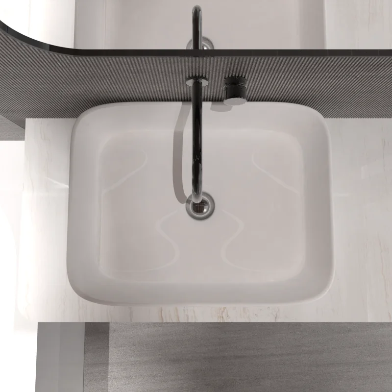 Good Quality Porcelain Basin Solid Surface Wash Basin Counter Top Sink For School Kindergarten Home Hotel