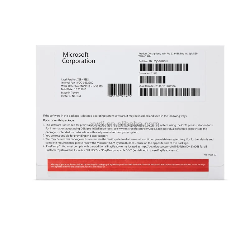 Microsoft Windows 11 компьютер программное обеспечение ПК ноутбук планшет Windows 11 Pro профессиональный ключ