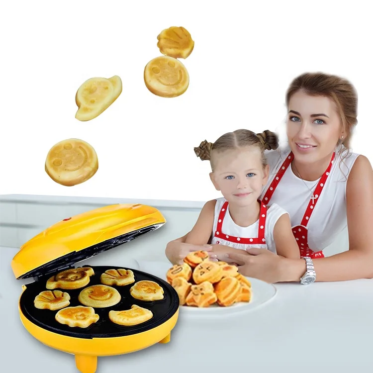 Mini Electric Pan Cake Maker Cartoon Bread Machine Double-sided mini Breakfast machine household