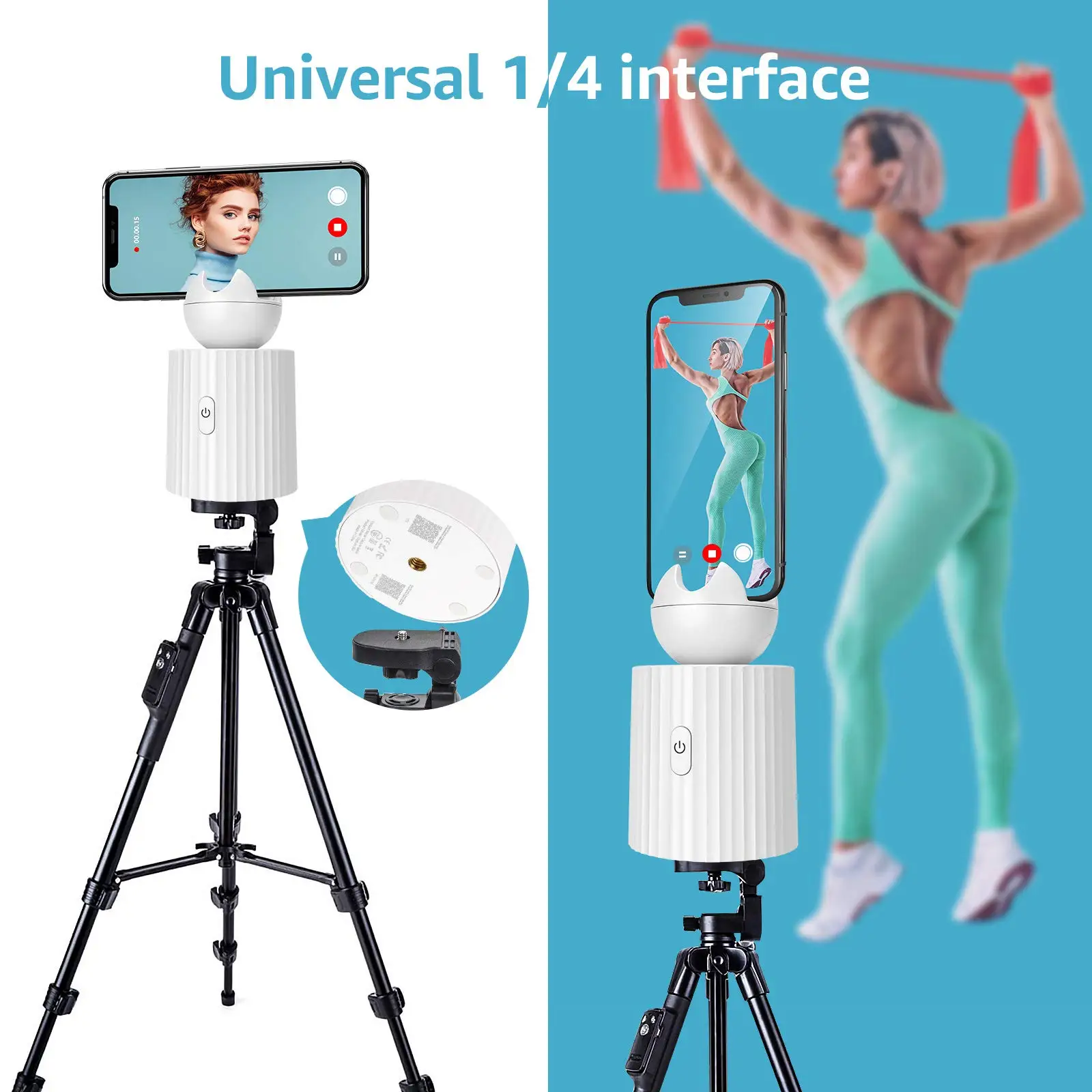 Capture Genie Golf Smart Gimbals Stabilizer 360  Rotation Auto Face Object Tracking Camera Mount