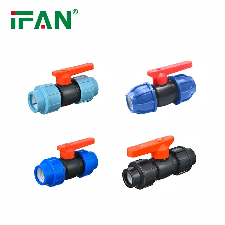 IFAN Factory Agricultural Drip Irrigation System Hdpe Drainage Pipe Fitting Equal PP Ball Valve For Pipe Fittings