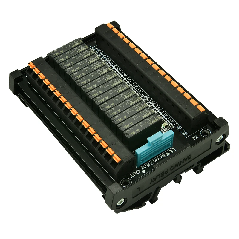 Оригинальный Omron 14-канал DC 24v мини ультра-тонкий модуль управления реле ПЛК клеммной колодки триггер прямой втыкаемый 100% безопасный