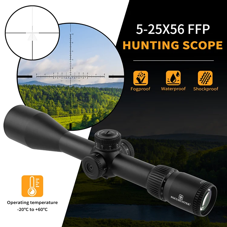 Telescope Optical Scope 5-25x56 FFP Shockproof Waterproof Ultra High Definition Hunting Tactical LPVO HPVO Sight Scope