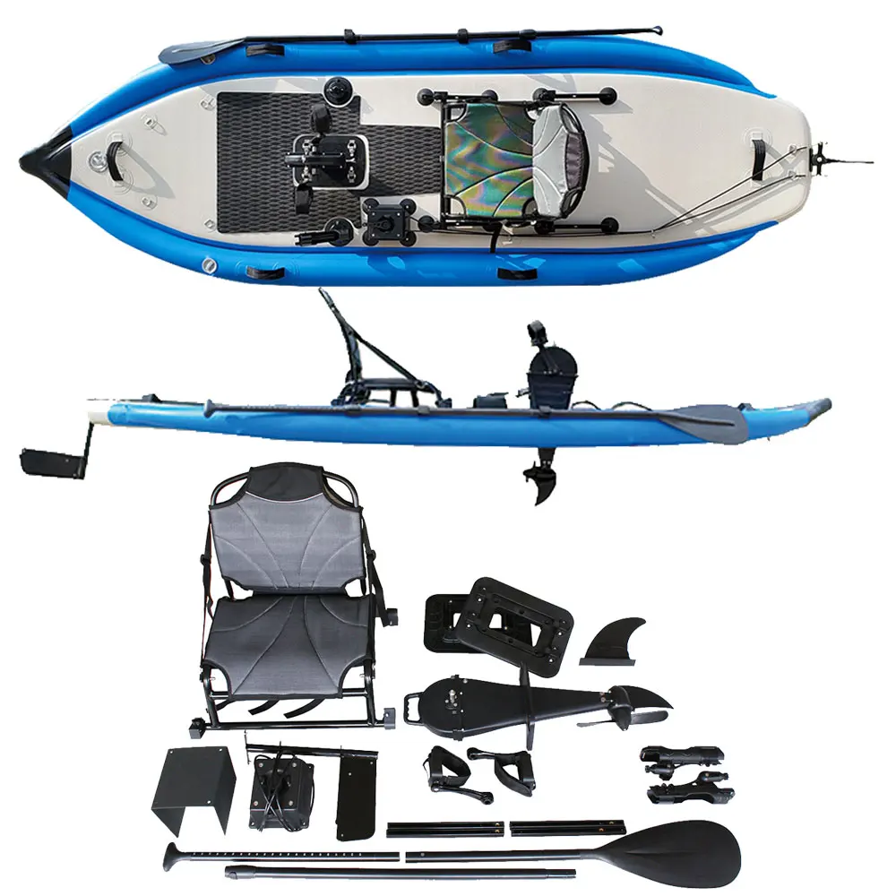 LULUSKY Wholesale Factory Single Inflatable Pedal Boat Paddle Board Kayak Pedal Drive System