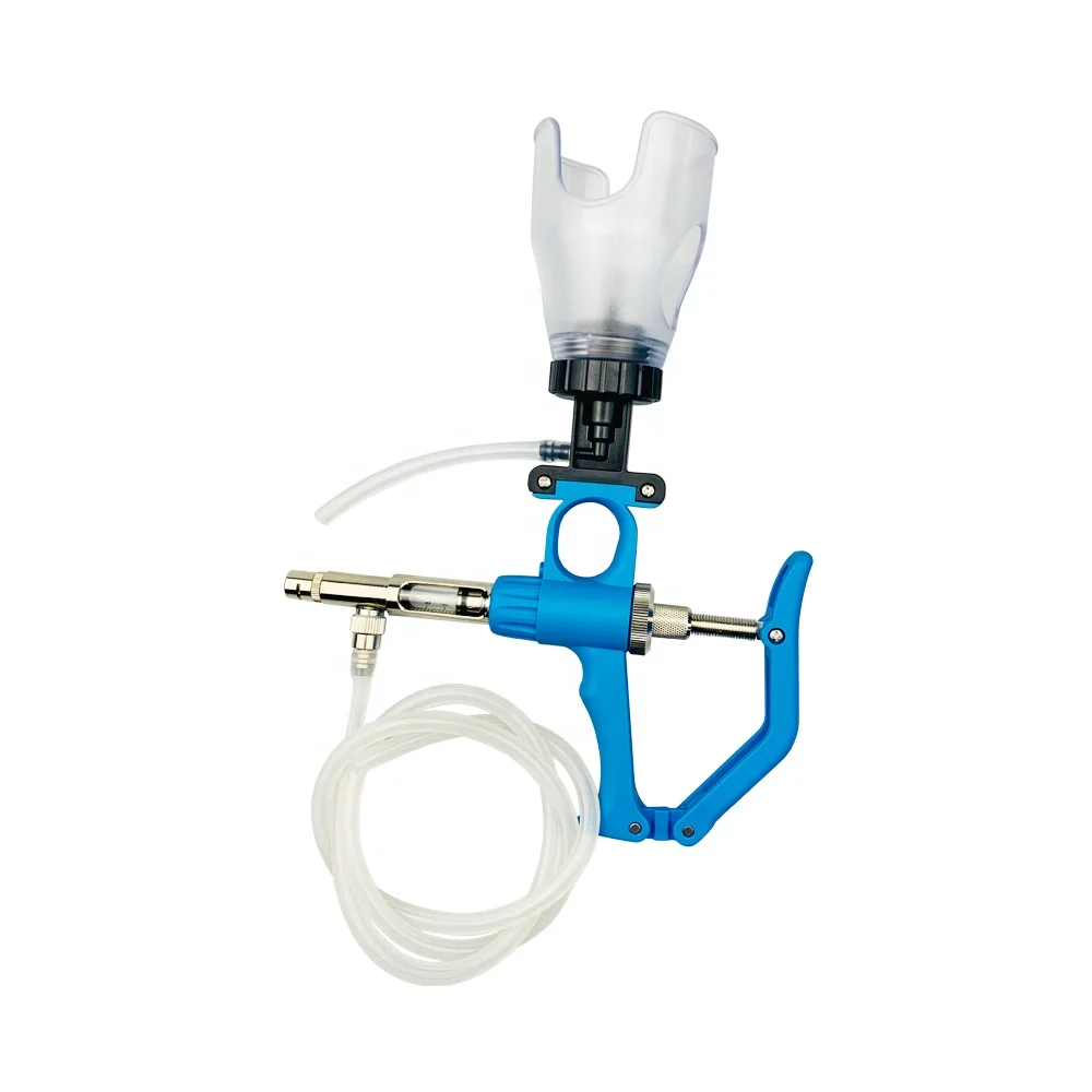 2ml Blue veterinary sterile Continuous automatic syringe/injector for poultry/animal/caw/sheep/pig/birds