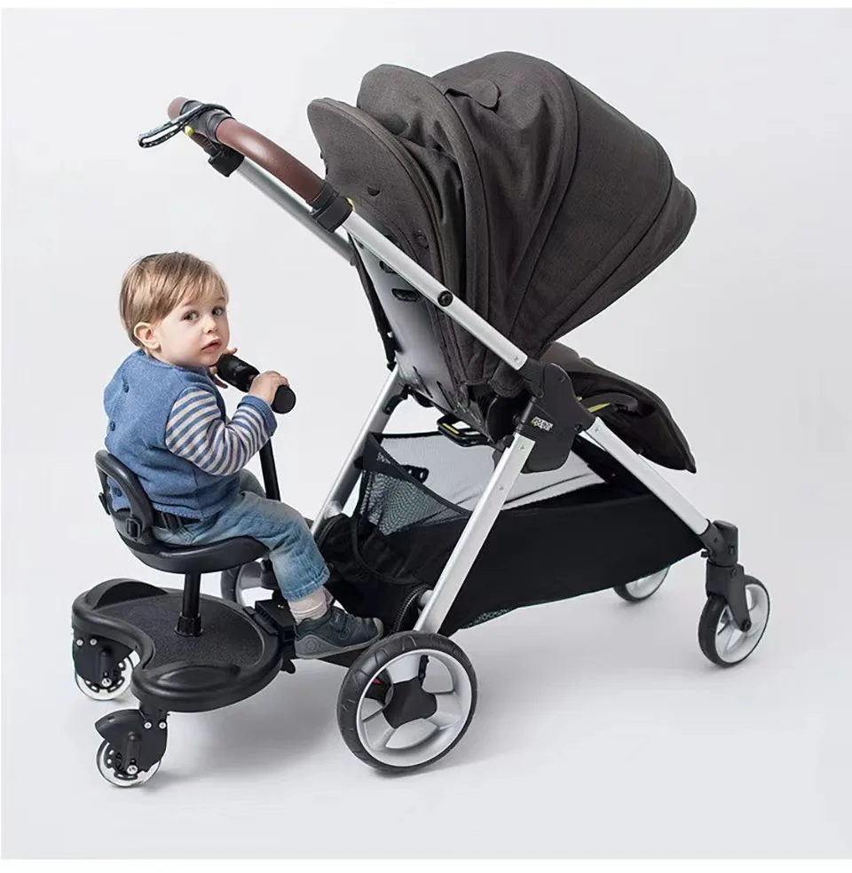 2023 Baby Stroller Ride Board With Detachable Seat Universal 2 in 1 Buggy Board Suitable For Most Brand Of Strollers