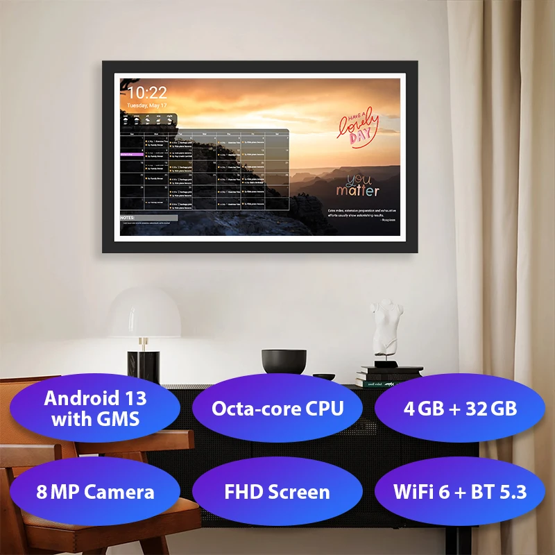 ELC In stock digital calendar display for home RK3568 TP Full Lamination screen pos kiosk digital signage display