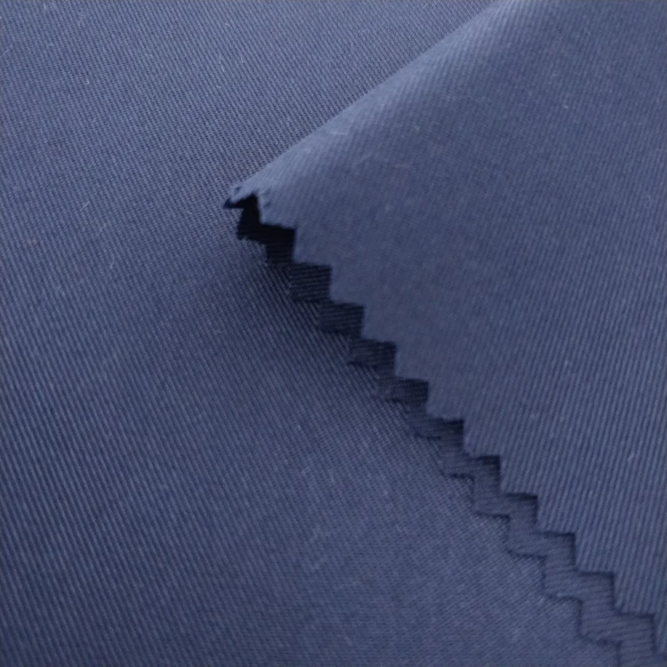 Тёмно-синяя 100% Полиэстеровая саржевая ткань для спецодежды Shaoxing Textile