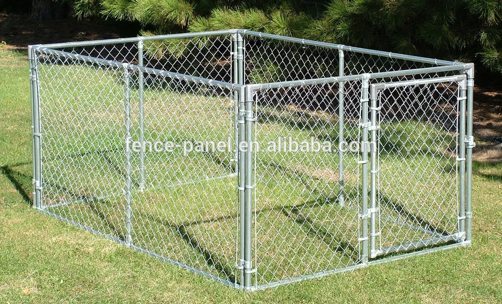 Outdoor Large Dog Kennel 5*6*10ft Galvanized Heavy Duty Dogs House with Water-Resistant Cover