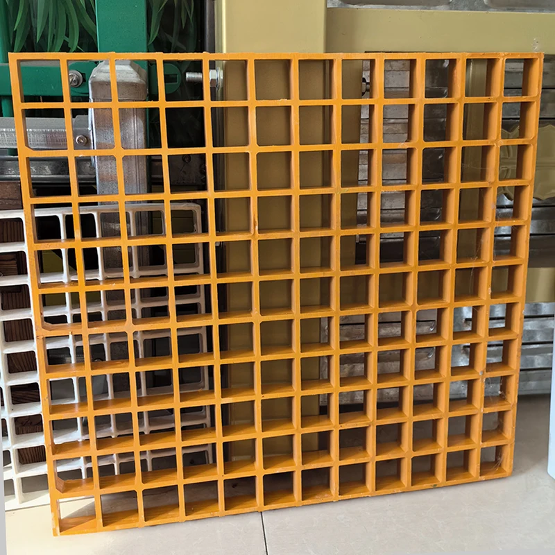 38*38*38 mm Car Wash Trench Drain Grating frp Drainage Grating Floor Panel fiberglass walkway grating