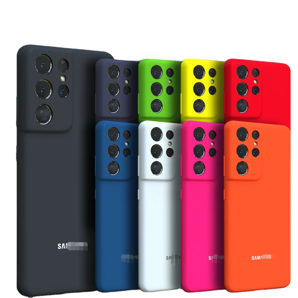For Samsung Galaxy S21 S21Plus S21 Ultra Case Silky Silicone Cover Soft-Touch Back Protective Housing For S30 S30+ S30 Ultra