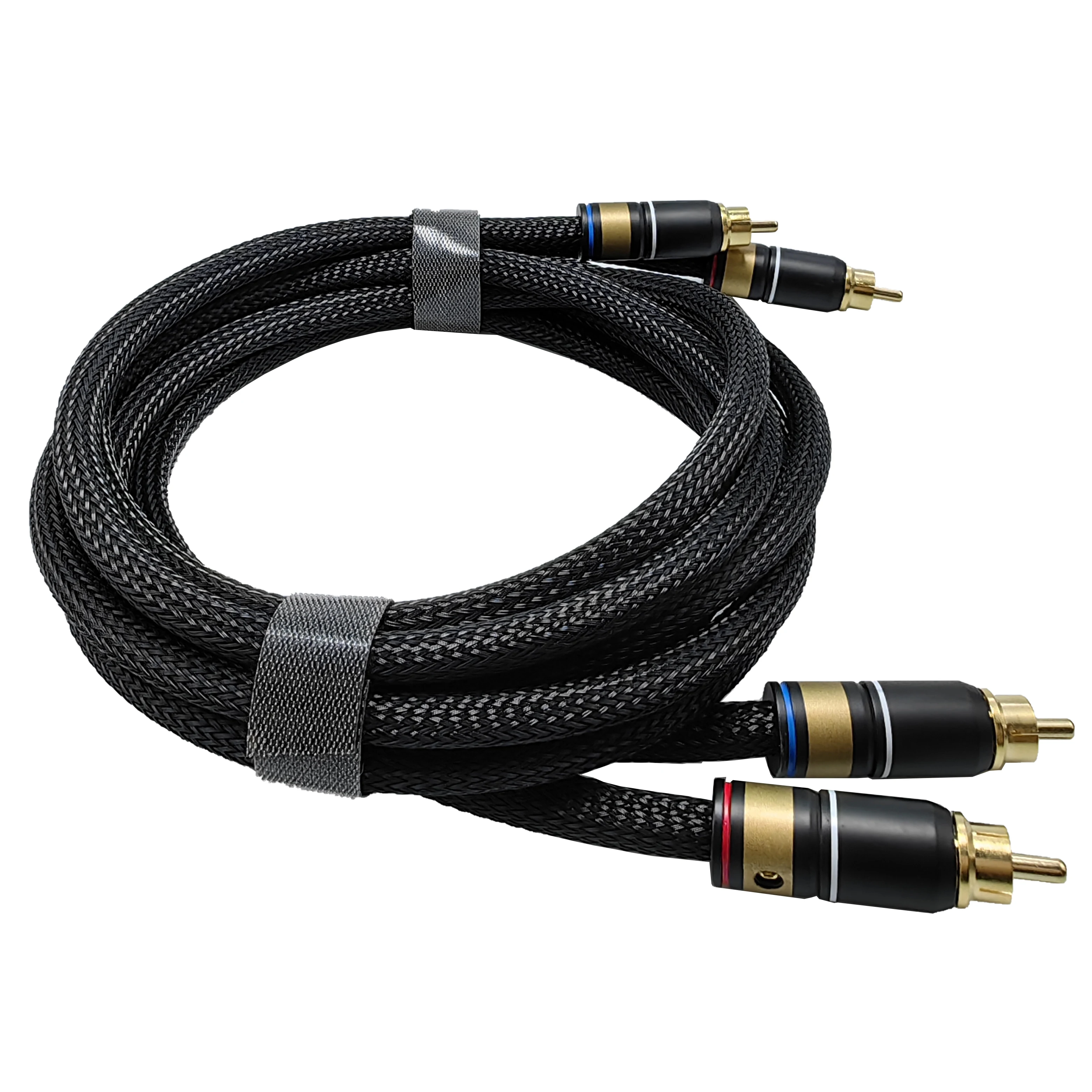 1 pair RCA audio cable 2 RCA to 2 RCA Interconnect Cable HIFI Stereo 6N OFC Male to Male For Amplifier DAC TV 2rca HiFi cable
