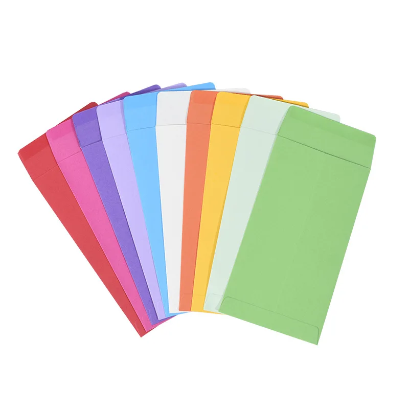 C6 16*11cm custom print wedding invitation Color paper Self-Adhesive Glue Envelopes for Coin seed envelope