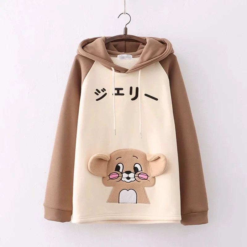 Factory custom women pullover hoodie sweatshirt autumn winter long sleeve girls jumpers high street style boys jacket embroidery