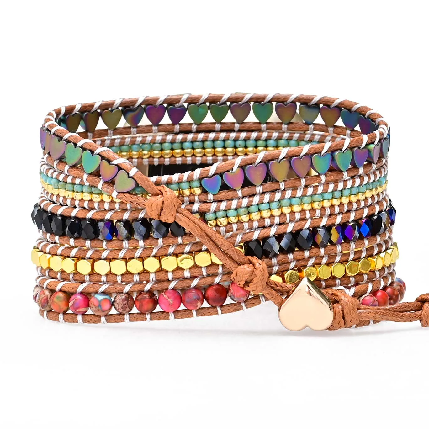 Handmade Beaded Replacement Watch Band for Fitbit Versa 3 2 1 Bohemian Style Retro Jewelry Bracelet Wristband 20mm 22mm