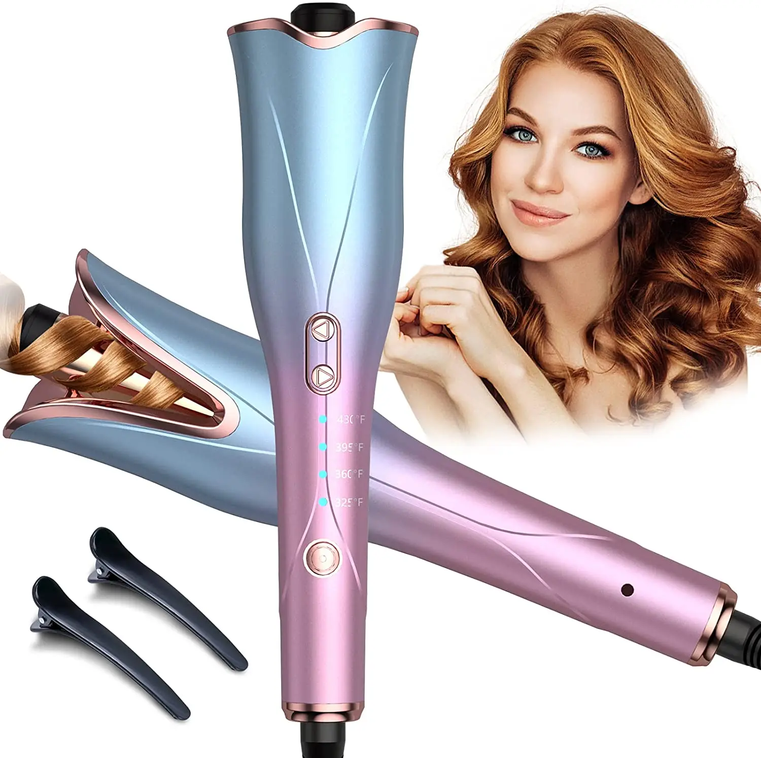 2021 High Quality Auto Hair Curler LED Beauty Professional hair curling iron Rotating Curling Iron Automatic Hair Curler