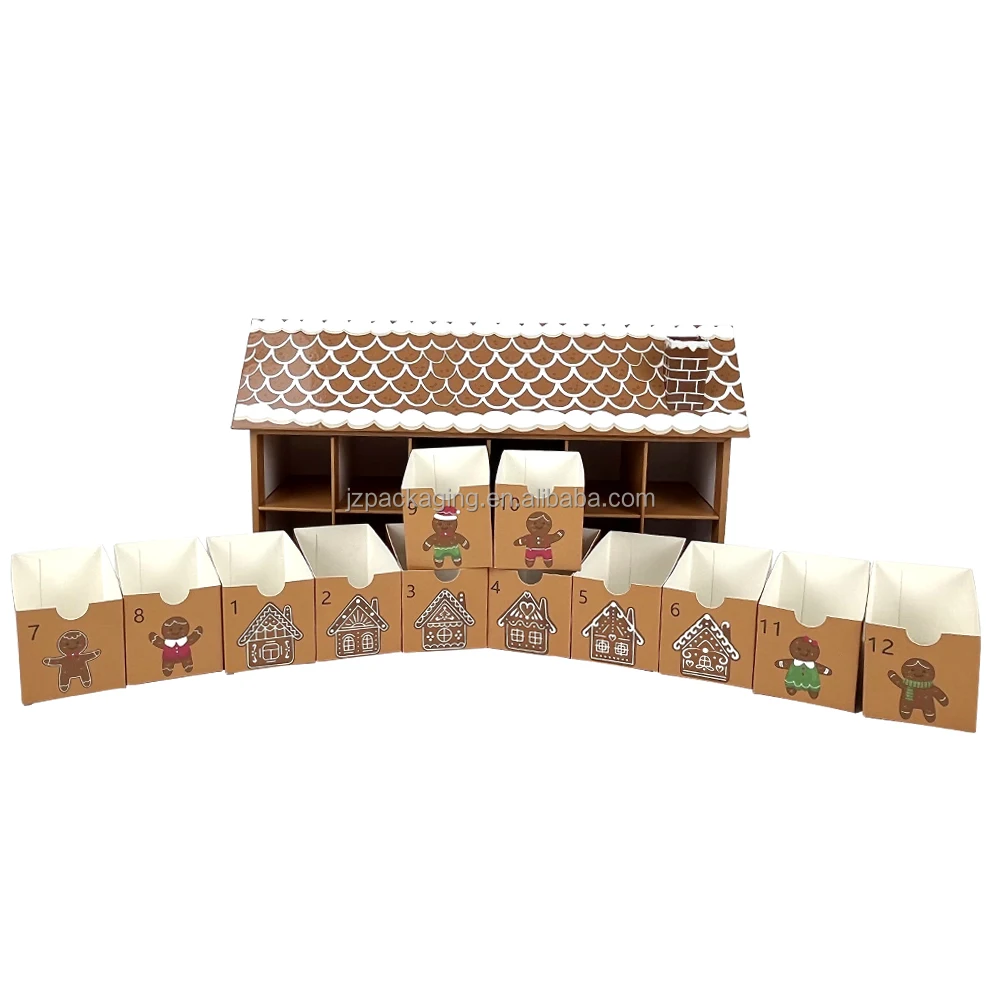 Kids 12 Days Advent Calendar Box Empty Christmas Advent Calendar Custom Cheap China Wholesale Advent Calendar Box