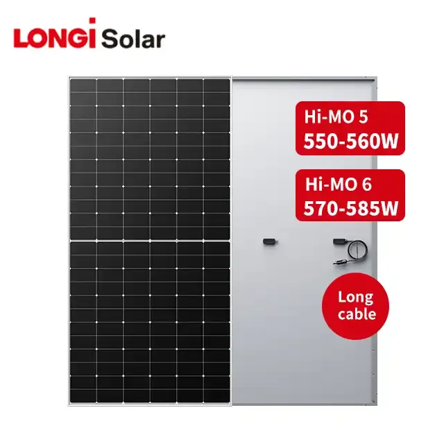 Tier 1 brand monocrystalline solar panels longi solar module himo  5 6 7 longi solar panel 540w 545w 550w 555w 580w