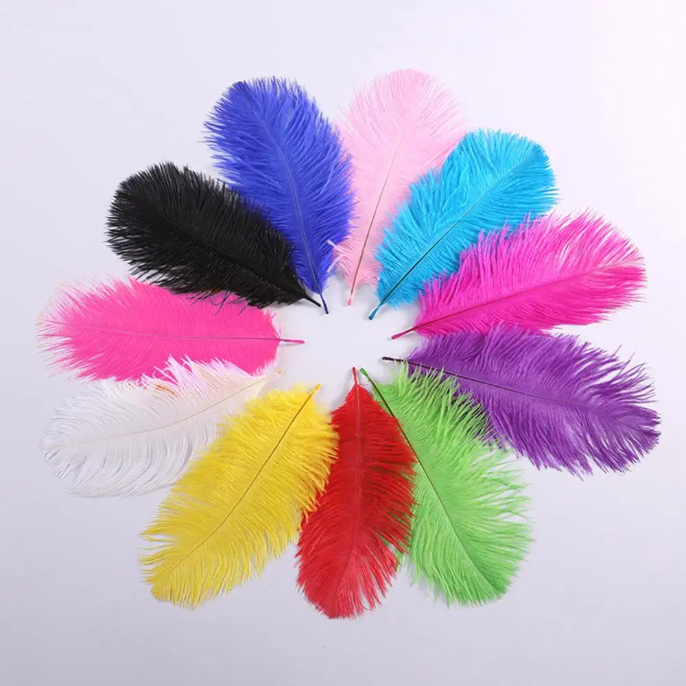 Best Selling Newest Ostrich Plumes Deep Purple Ostrich Feathers Flower Decoration Plumes Hackle Feathers Trim