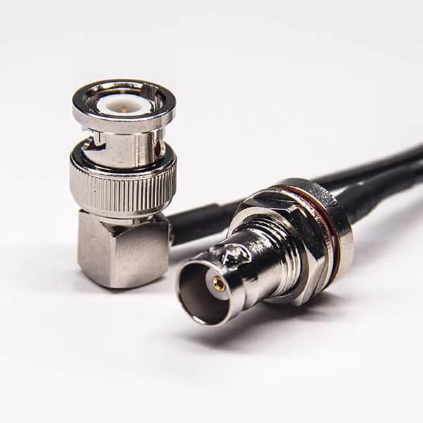 RG174 RF Angled BNC Male to BNC Female Audio Coaxial Cable