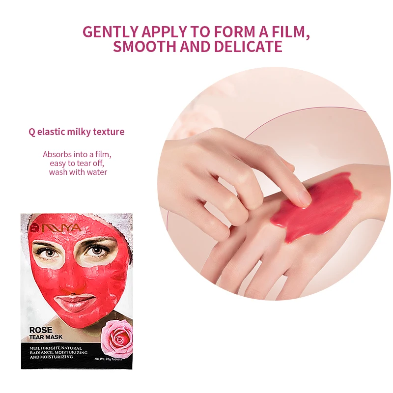 Private label deep cleaning Rose Black Head Bamboo 24k gold Face and Nose Cleansing Peel off Black Mask For Blackhead Remover