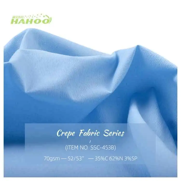 Высокое качество 70gsm 35% хлопок 62% нейлон 3% спандекс синий цвет пользовательский дизайн стрейч Текстиль Нейлон Хлопчатобумажная Ткань