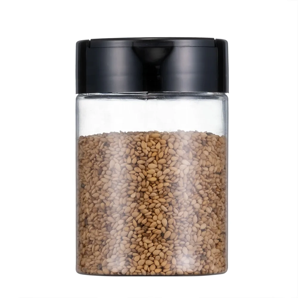 Preferred PET Clear Salt and Pepper Shaker 150ml Plastic Spice Bottle Jar Container With Hole Cap For Kitchen BBQ Seasoning