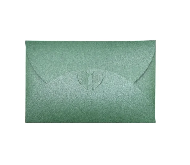 Brown Kraft Paper Mini Square Gift Card Holder Envelopes With Heart Shaped Clasp For Wedding Invitation