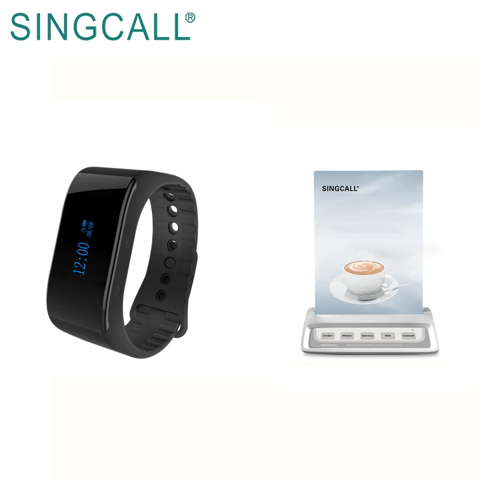 SINGCALL Wireless Watch Wrist Pager System Wireless Button Restaurant
