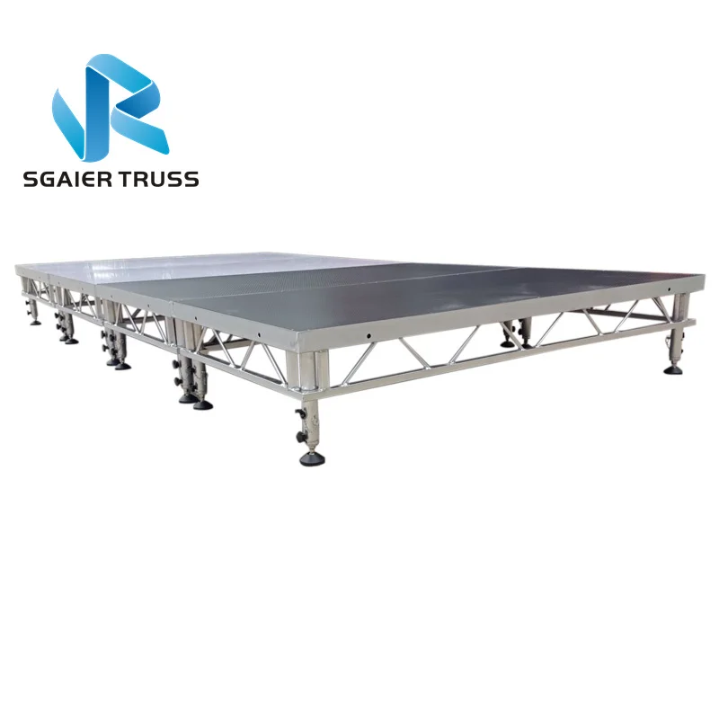 Led Light stage , Acrylic glass stage ,Exhibition stage with 4 legs
