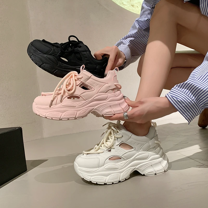 Casual Mesh Sports Women Shoes Fashion Thick Sole Woman Sneakers Breathable New Style Sneakers Women