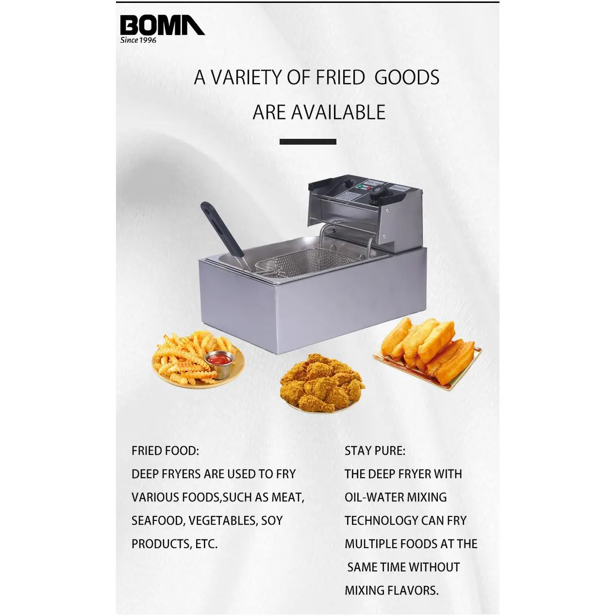 Fryers Friteuse Sans Huile Vertical X 2 De 6 l Low Price New Fashion Hot Sale High Efficient Automatic Electric Deep Fryer