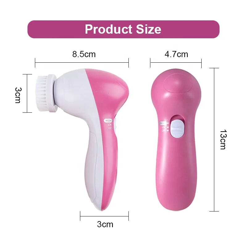 
4 in 1 Rotating Spin Facial Massager Face Cleaning Brush Electric Face Exfoliating Brush with Storage Box 