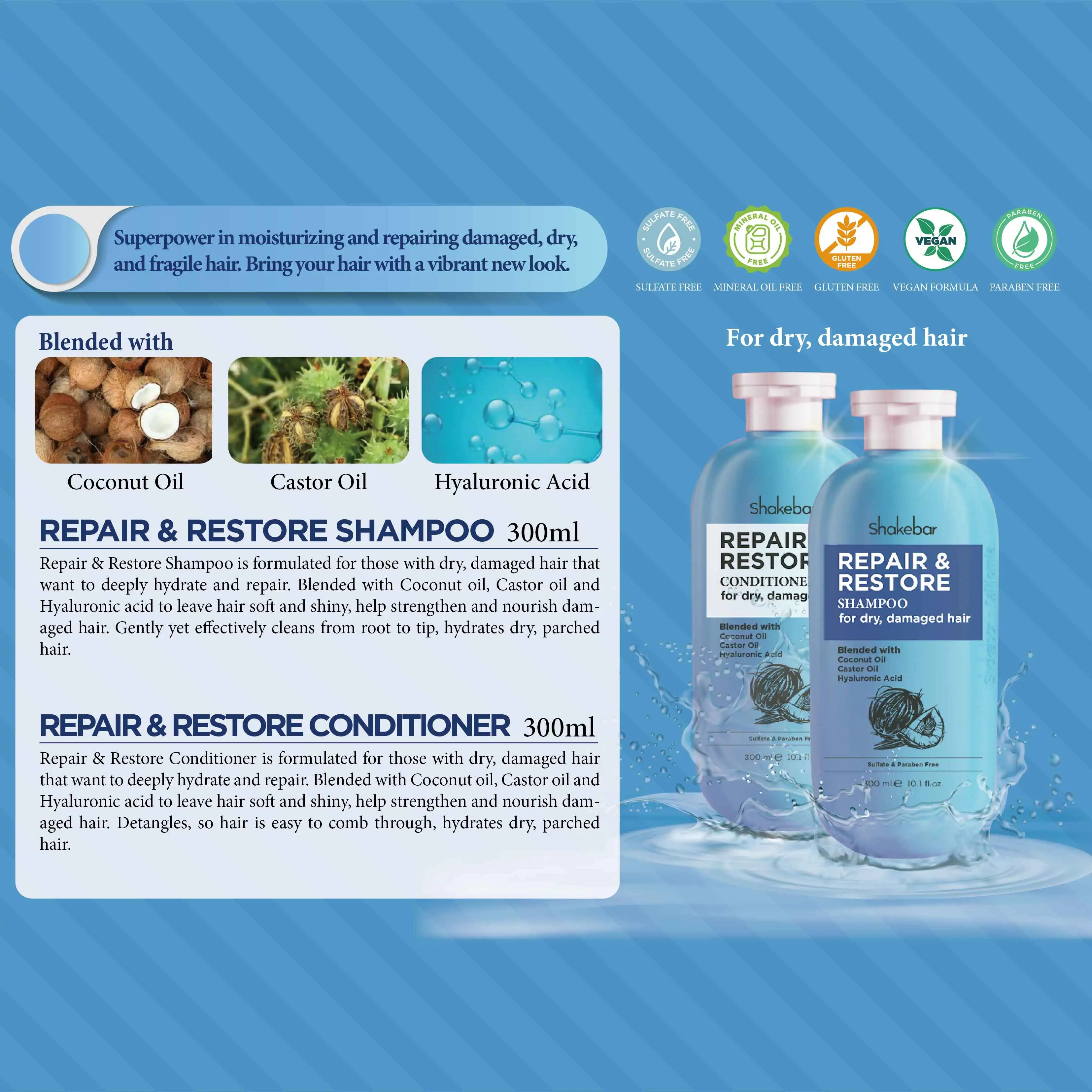 Hair Shampoo Manufacturer Silk Smooth Repair Shampoo and Conditioner Soft Hair Care Shampoo for damage hair