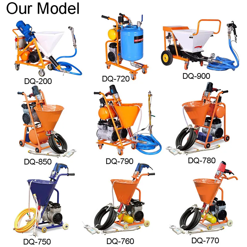 Durable Powerful Air Compressor Putty Spraying Machine Mortar Plaster Spraying Machine