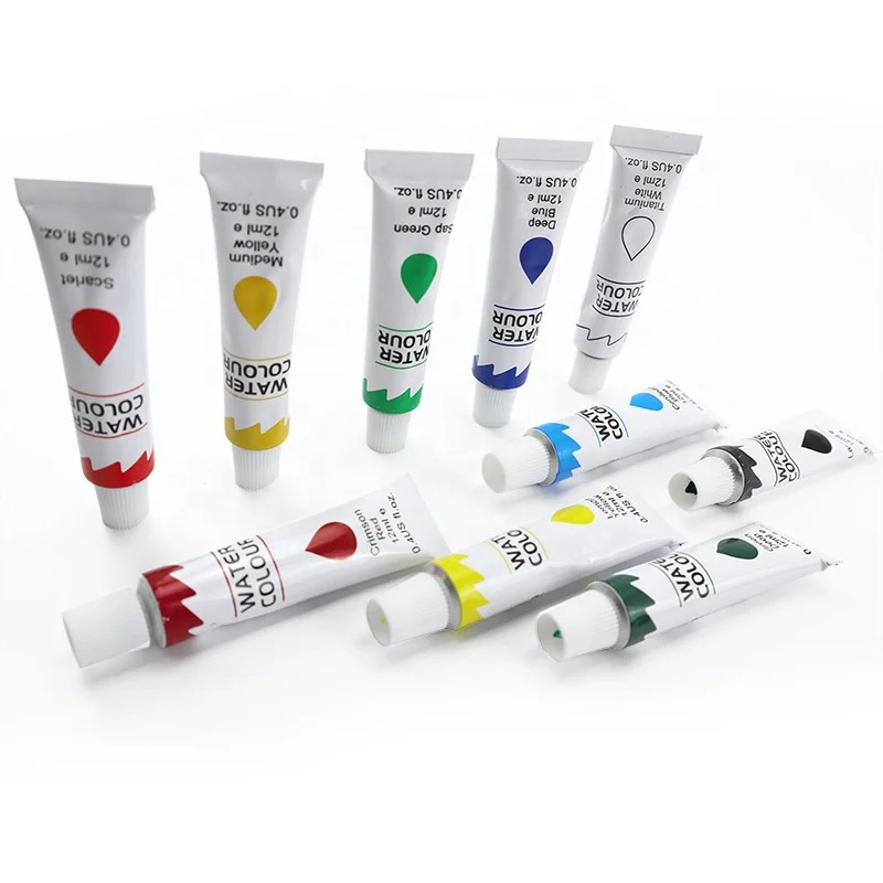 WBG Custom Logo Small Package Aluminum Tube Eco Children Watercolor Nontoxic Water Colour Acrylic Paint Set