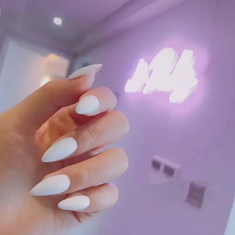 Cusp Full Cover Fingernails False Nails Matte Press On Nail Artificial Nails with Glue
