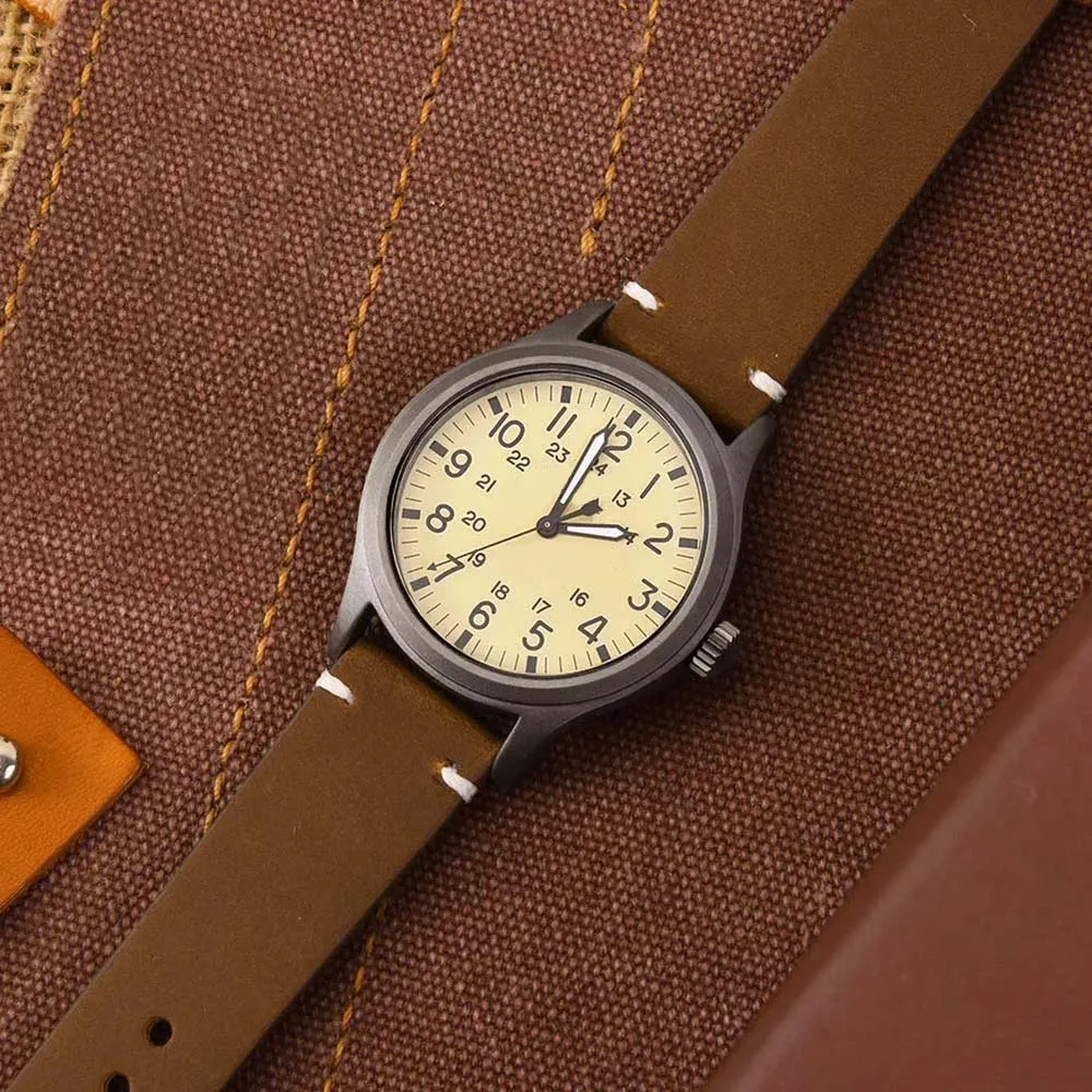 OEM Fashion 20mm 22mm 24mm quick Release Crazy Horse Leather Watch Band for men and women watches